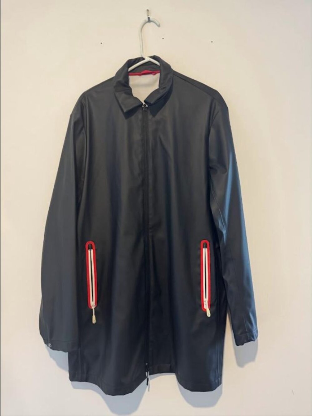 Armani Exchange Longline Faux Leather Jacket Medium